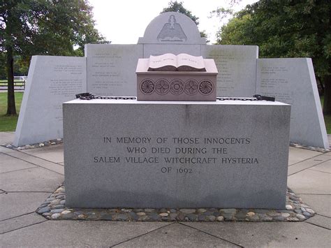 Memorial honoring the victims of the salem witch trials